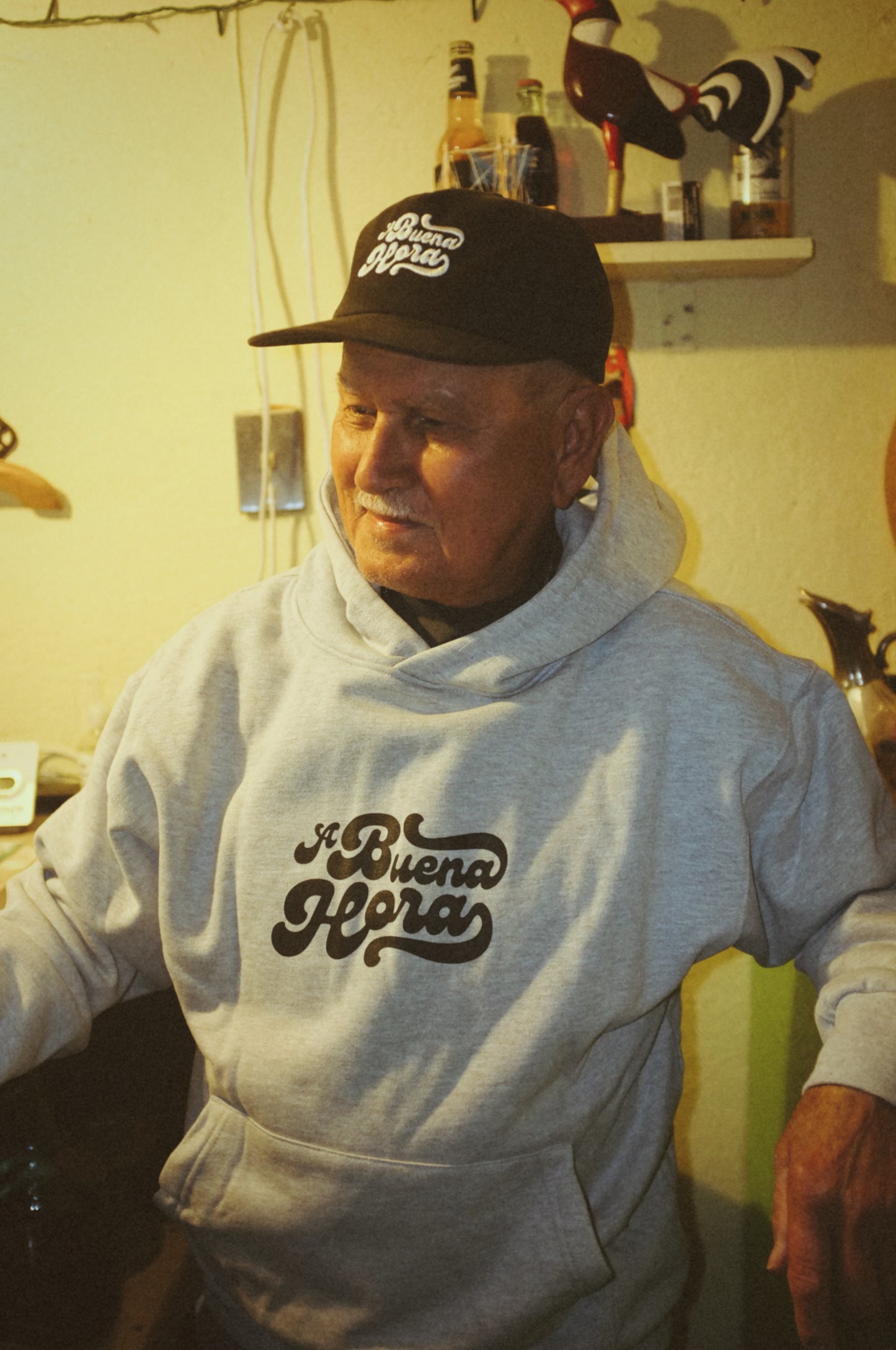 Vintage Black Deconstructed 5 Panel