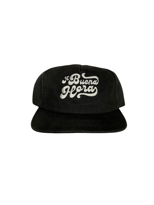 Vintage Black Deconstructed 5 Panel